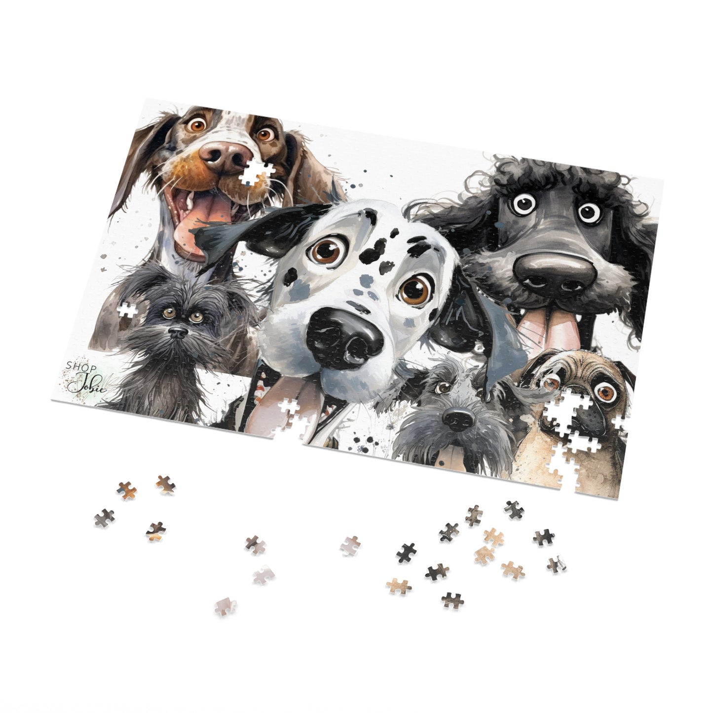 Funny Dogs Puzzle Metal Box