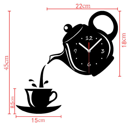 Teapot and Cup Wall Clock