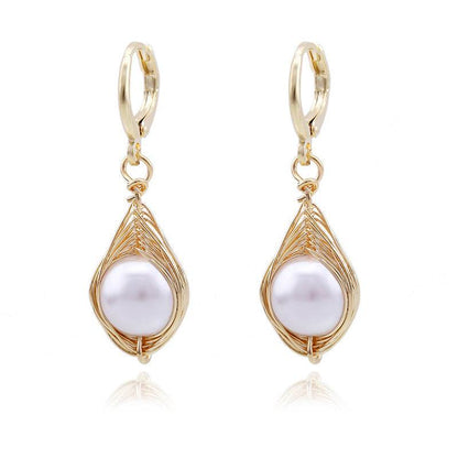 Light Luxury Ocean Series Pearl Earrings - Shop Jobie