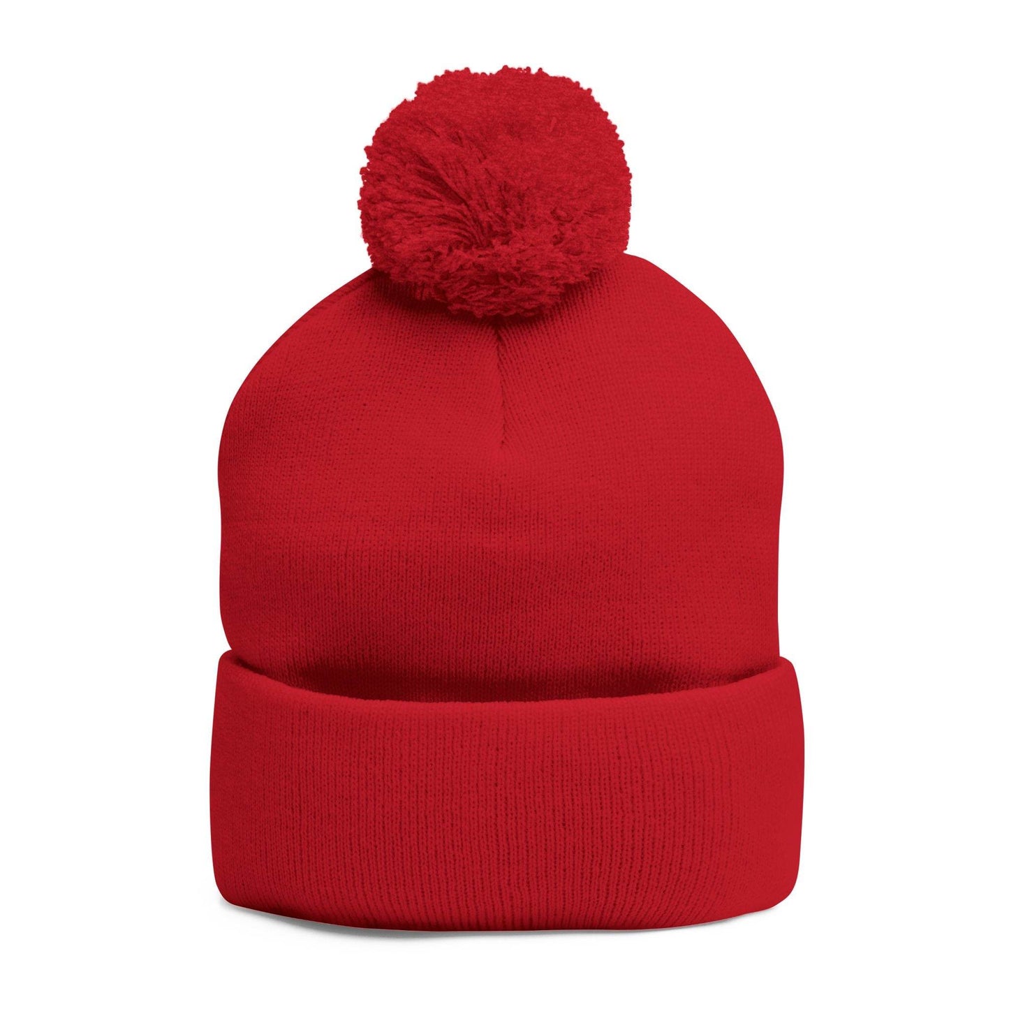 Cozy Embroidered Pom-Pom Knit Cap - Shop Jobie