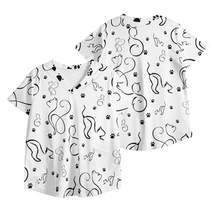 Cat Scrub Top