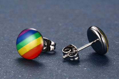 Rainbow Stud Earrings