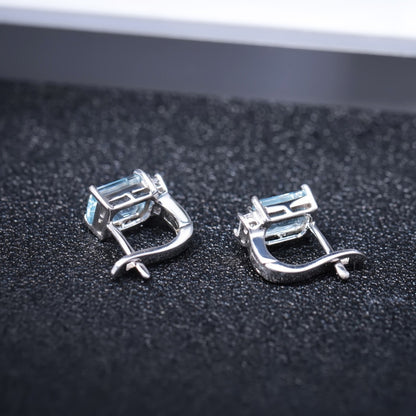 Topaz Stud Earrings  925 Silver