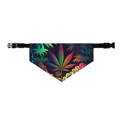 420 Neon Pet Bandana Collar