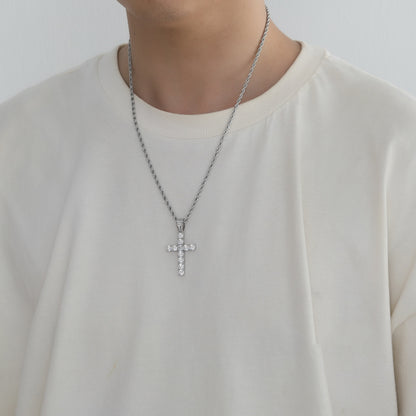 Silver Cross Pendant Necklace