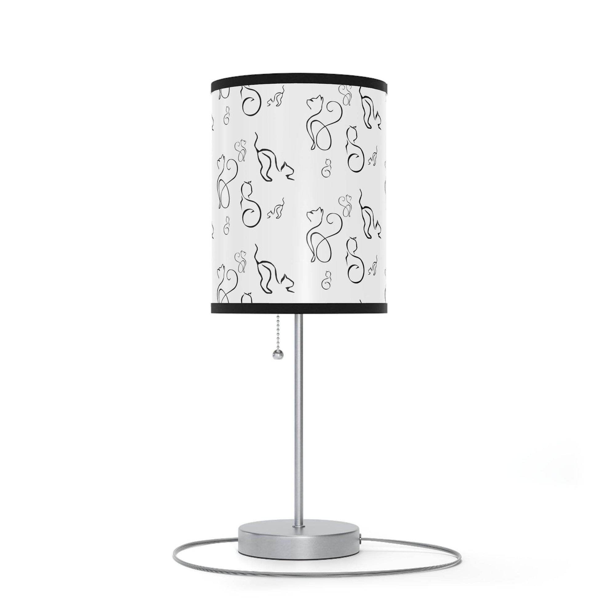 Stylish Desk Lamp - Modern Black and White Cats Design - Shop Jobie