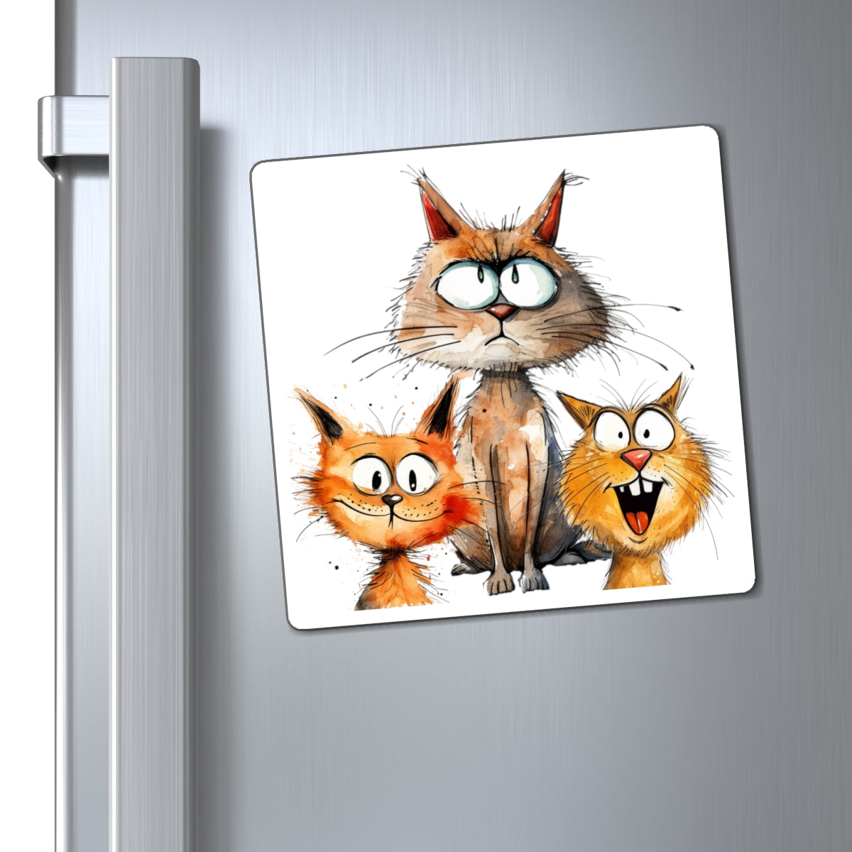 3 Funny Cats Magnet