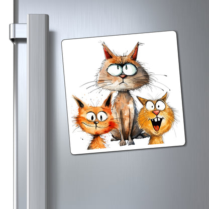 3 Funny Cats Magnet