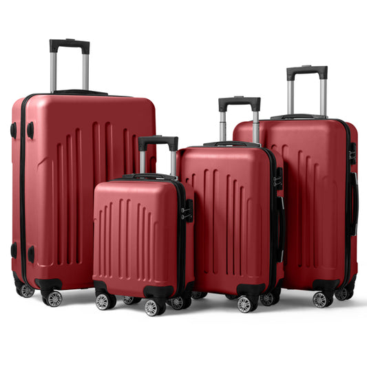 4-in-1 Luggage Set - Retro Red