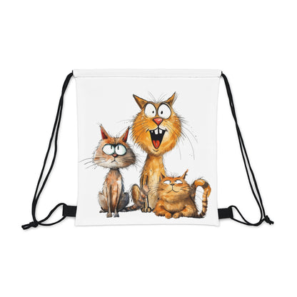 Funny Cats Outdoor Drawstring Bag