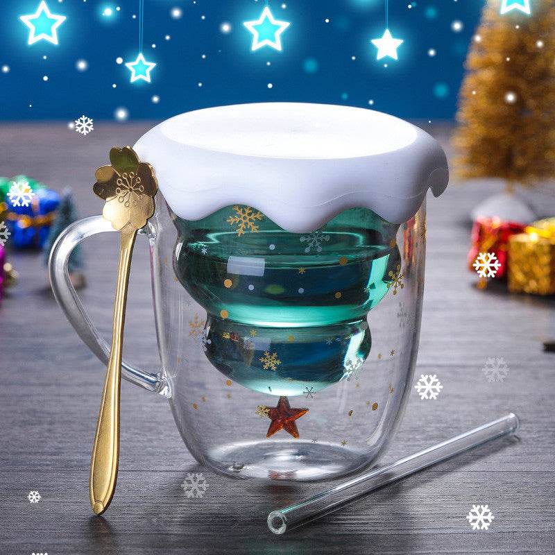 European-Inspired Double-Layered Glass Mug - Shop Jobie