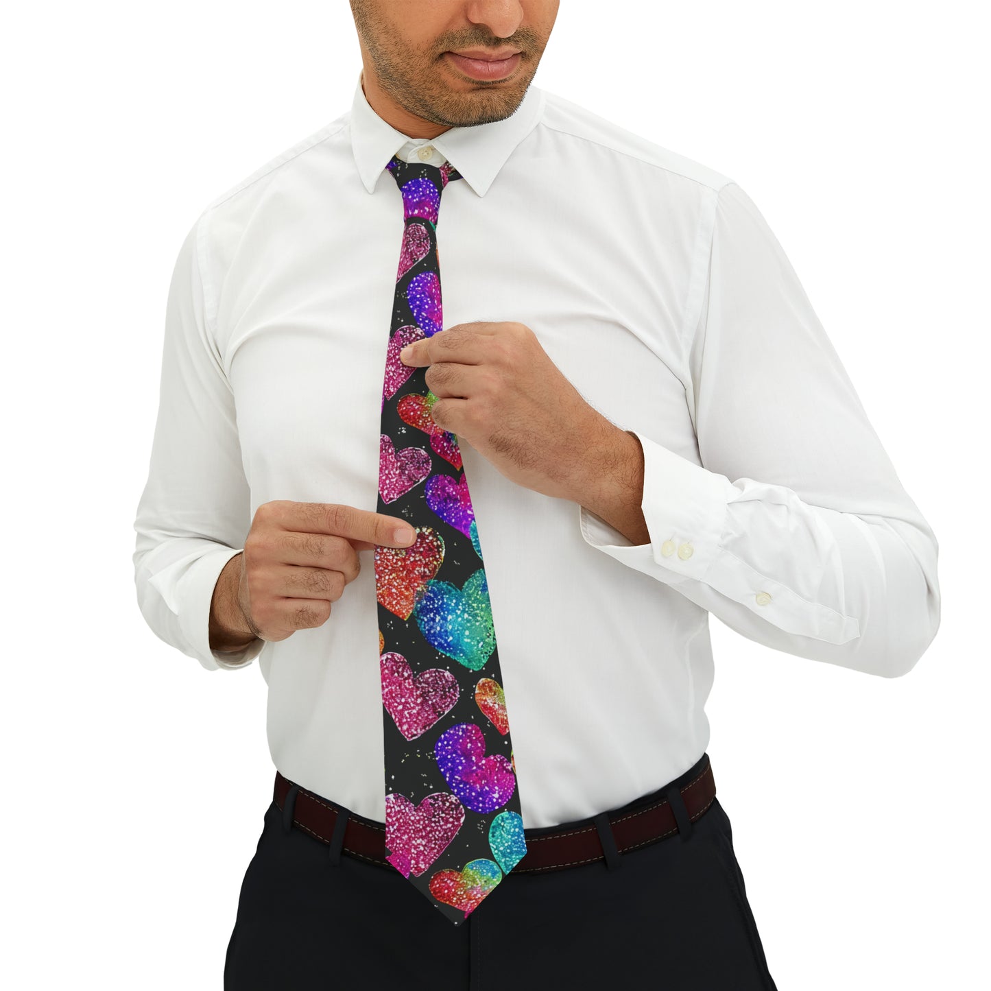 Rainbow Heart Tie