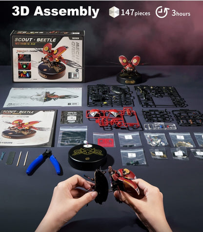 3D Puzzle DIY Kits - Metal Mechanical Scout Beetle-Organism's Awaken