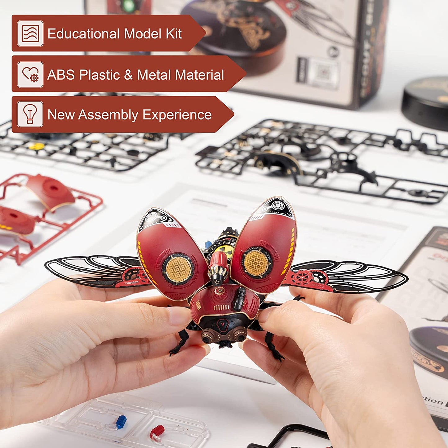 3D Puzzle DIY Kits - Metal Mechanical Scout Beetle-Organism's Awaken