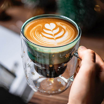 European-Inspired Double-Layered Glass Mug - Shop Jobie