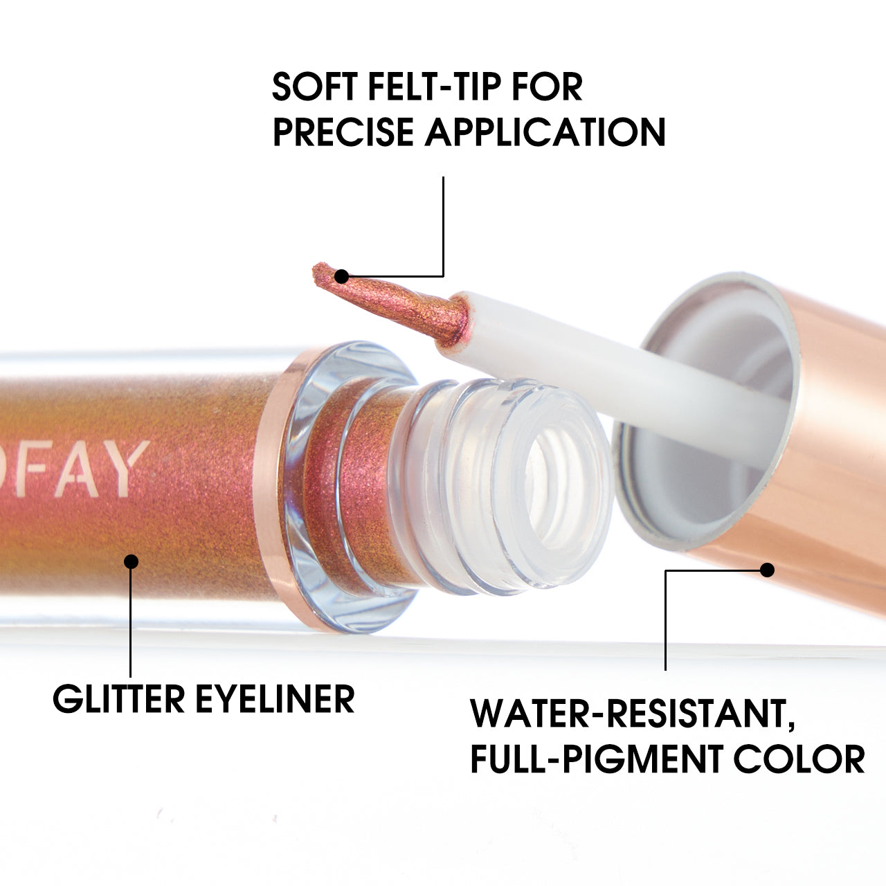 8-Shades PHOFAY Liquid Glitter Eyeliner Set