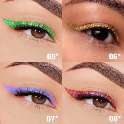 8-Shades PHOFAY Liquid Glitter Eyeliner Set