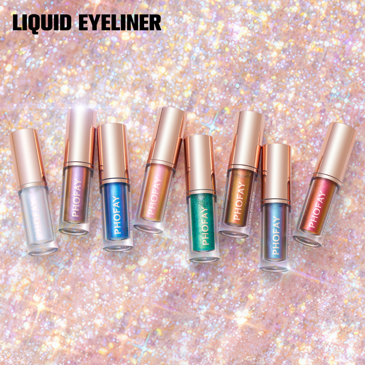 8-Shades PHOFAY Liquid Glitter Eyeliner Set