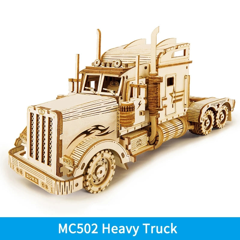 3D Wooden Puzzle DIY Kits - 308pc Cars & Locomotive