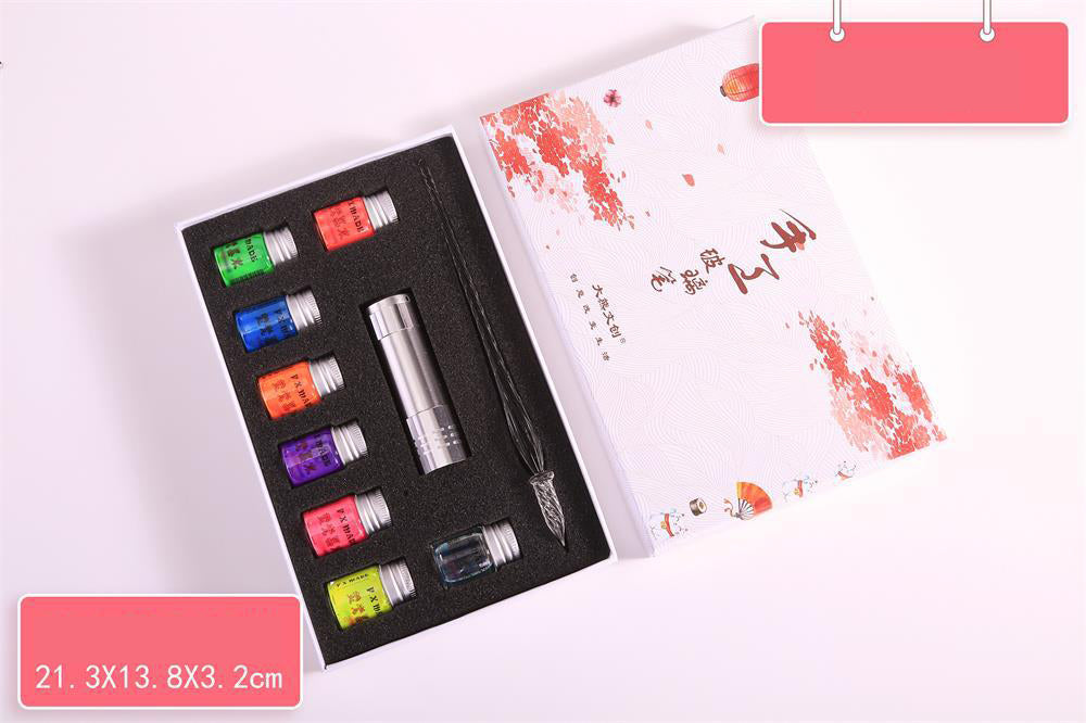 Fountain Pen Dip Ink Set w/8 Colors