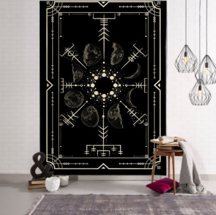 Tarot Tapestry Wall Hanging Black