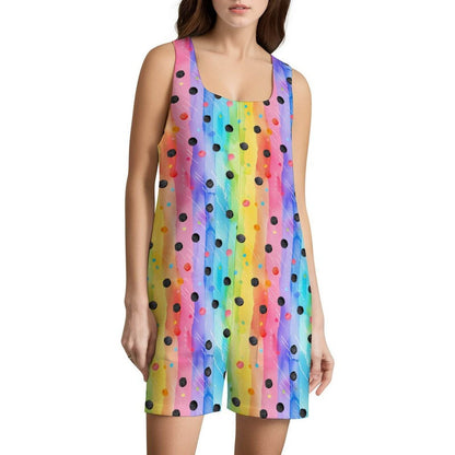 Rainbow Dot Women's Romper - Shop Jobie