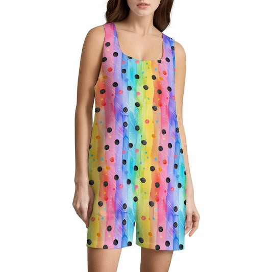 Rainbow Dot Women's Romper - Shop Jobie