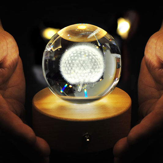 Crystal Ball Luminous Rotating Music Box