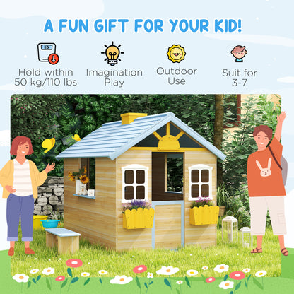 Wooden Backyard Playhouse