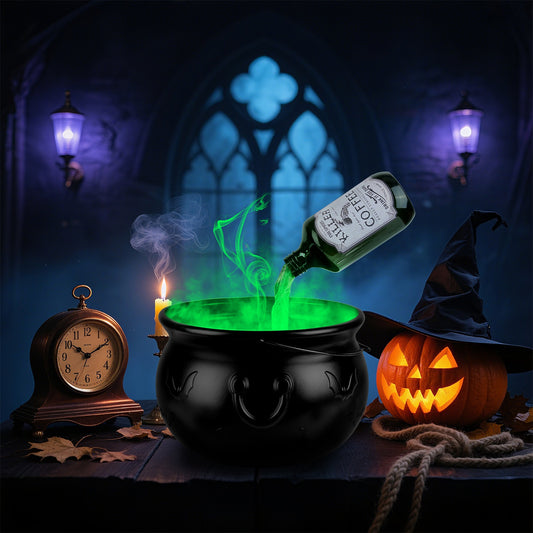 Floating Potion Bottle & Cauldron Halloween Decor