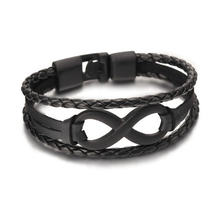 Men's Infinity Leather Bracelet