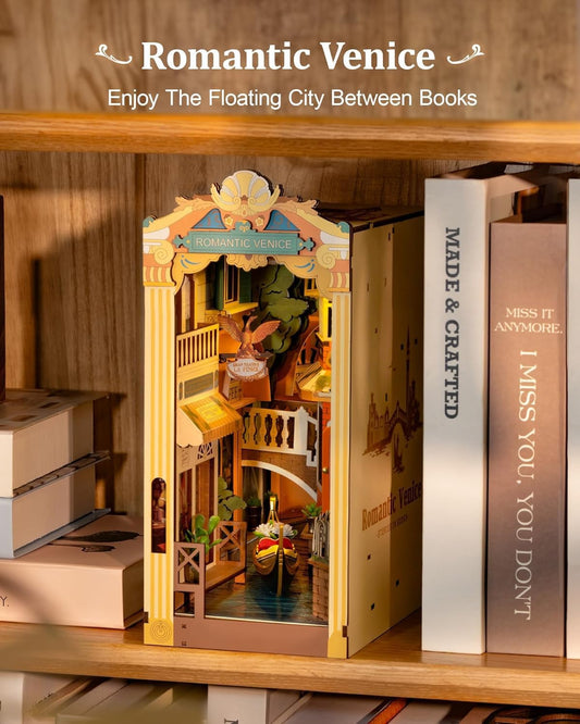 3D Wooden Puzzle Booknook Kits - Romantic Venice 110pcs