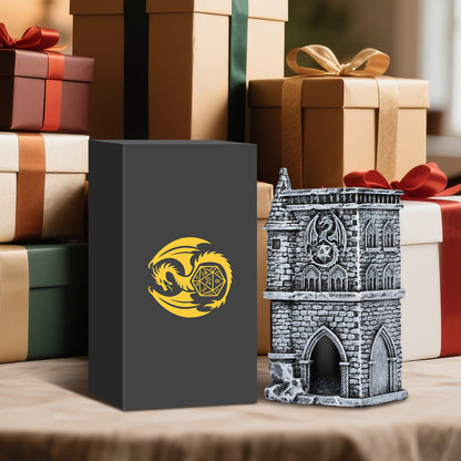 D20 Medieval-Inspired Castle Dice Tower Gift Box Set