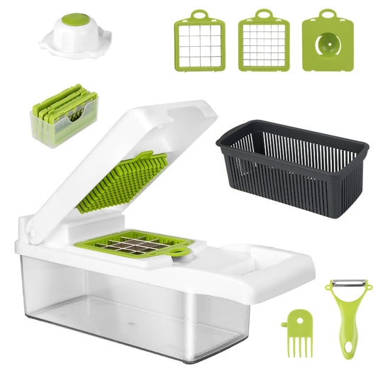 Life Skills - Food Prep: 12-in-1 Veggie Chopper Set