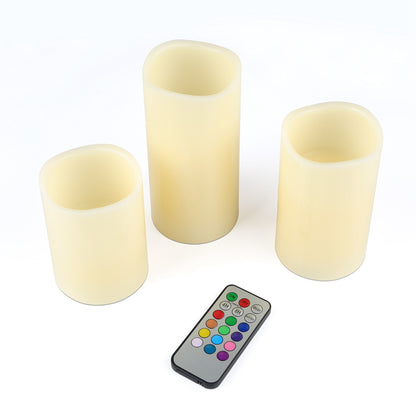 6pc LED Flameless Candle Set w/12 Color Options