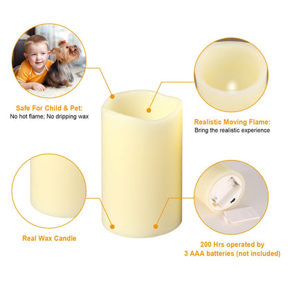 6pc LED Flameless Candle Set w/12 Color Options