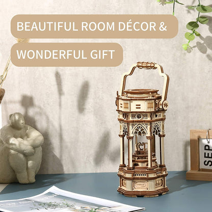 3D Wooden Puzzle DIY Kits - 255pc Victorian Lantern Music Box