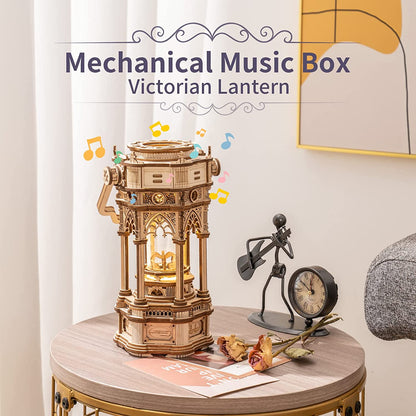 3D Wooden Puzzle DIY Kits - 255pc Victorian Lantern Music Box