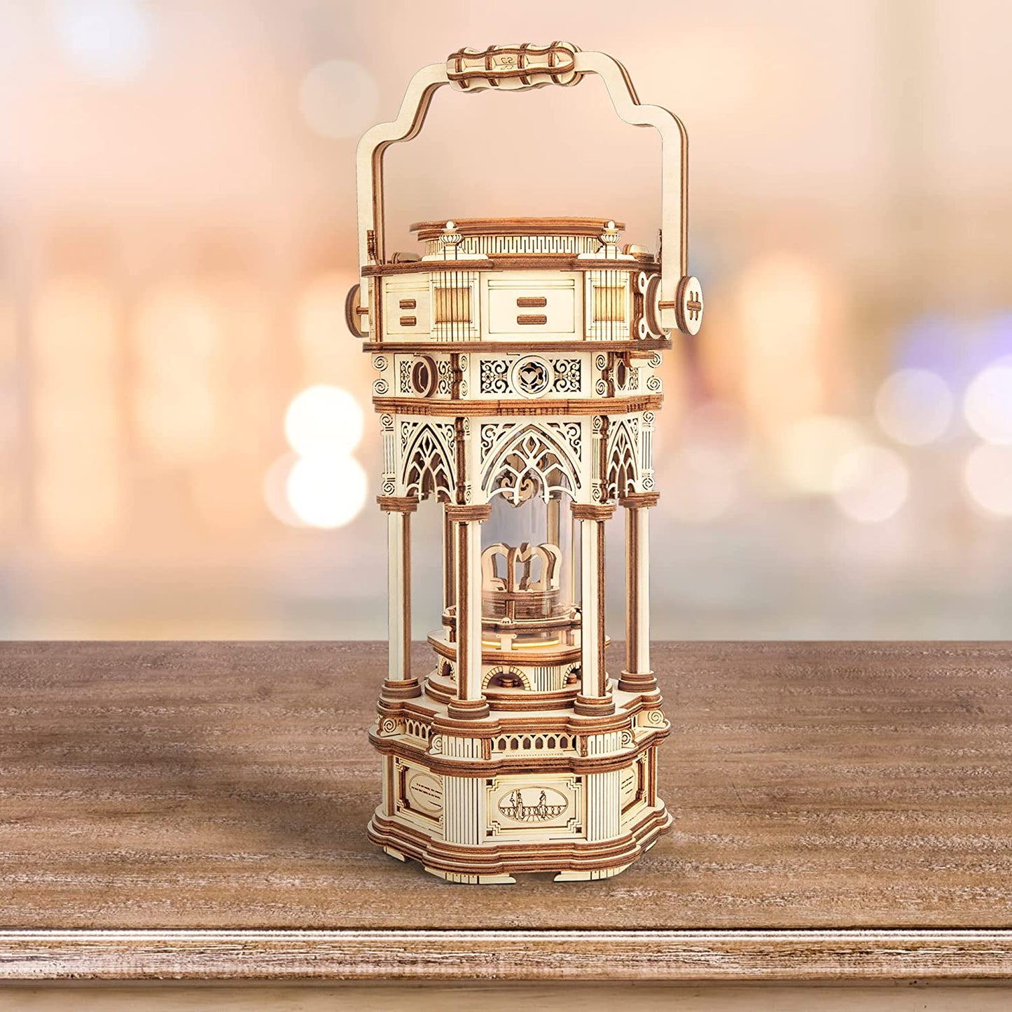 3D Wooden Puzzle DIY Kits - 255pc Victorian Lantern Music Box