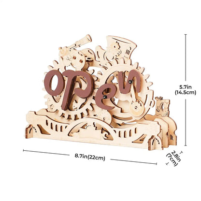 3D Wooden Puzzle DIY Kits - 52pc Open Closed Sign