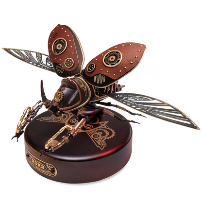 3D Puzzle DIY Kits - Metal Rhinoceros Punk Beetle