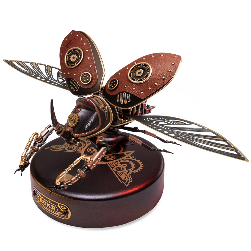 3D Puzzle DIY Kits - Metal Rhinoceros Punk Beetle