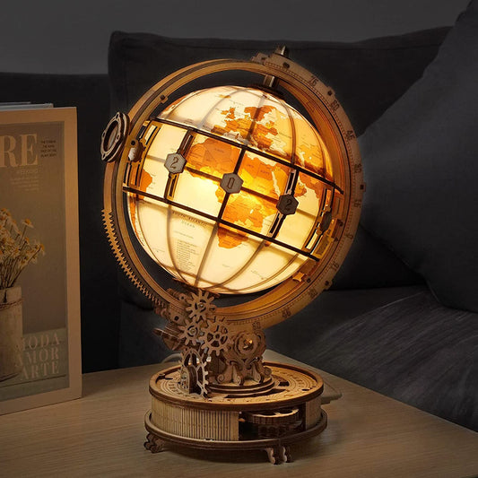 3D Wooden Model Building Block Kits - Luminous Globe