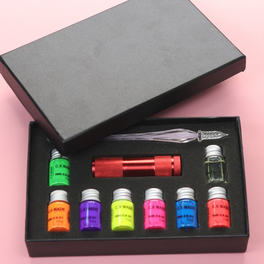 Fountain Pen Dip Ink Set w/8 Colors