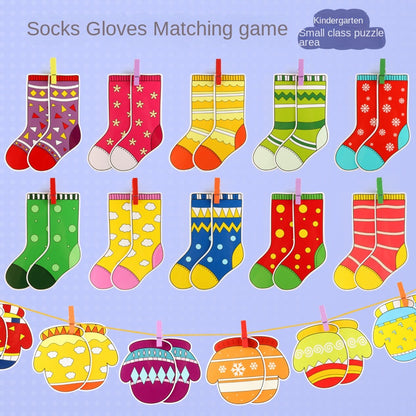 Little Learners Socks and Mittens Matching Game
