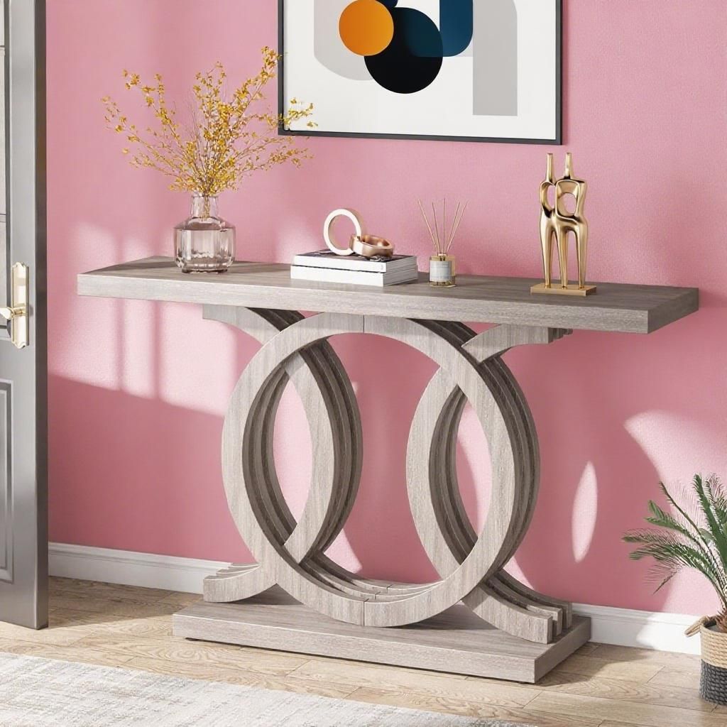 Modern Geometric Console Table