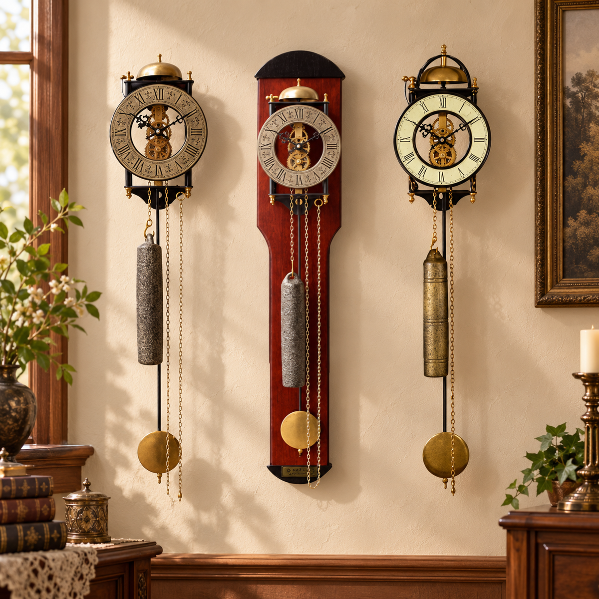 Copper Mechanical Wall Clock