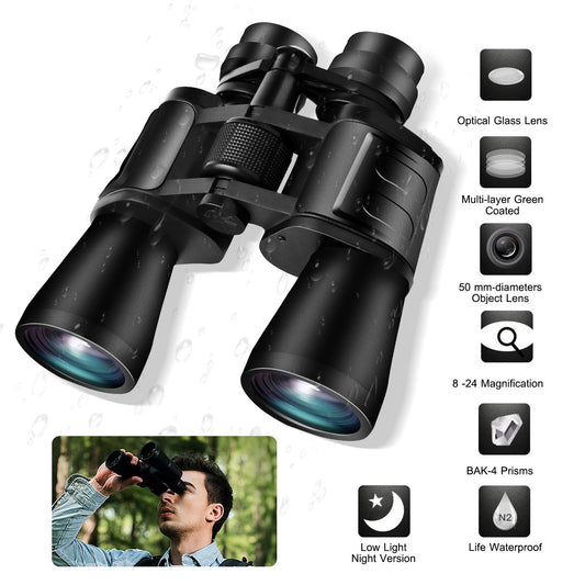 Soft Grip Portable 8x50mm Binoculars