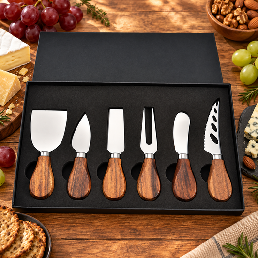 Wooden Handle Cheese-Knife Gift Set