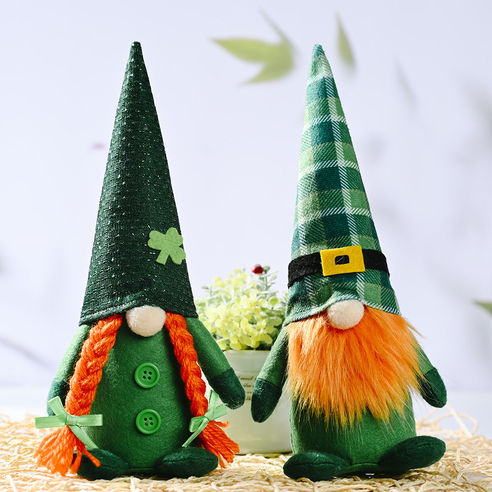 St Patrick's Day Green & Orange Irish Gnomes